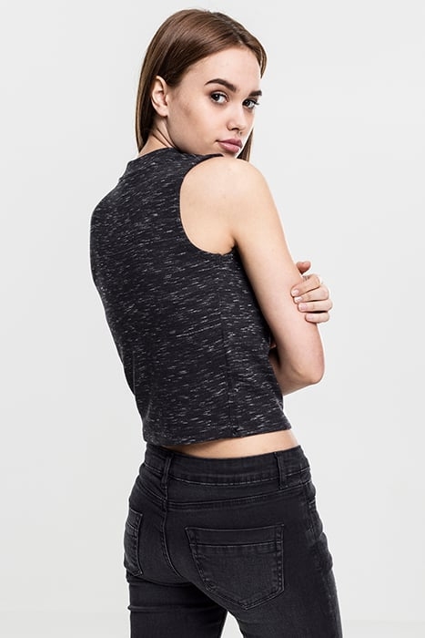 LADIES SPACE DYE TOP BLK/WHT 2