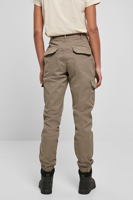 LADIES HIGH WAIST CARGO PANTS SOFTTAUPE 2