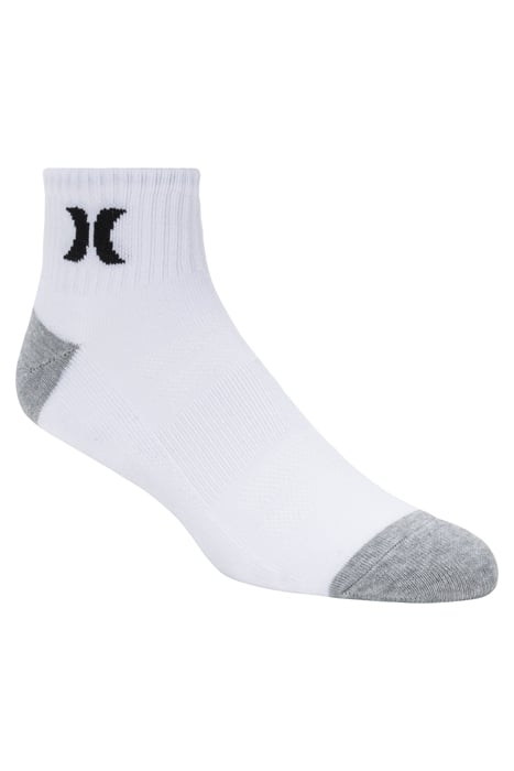 6PK MENS 1/2 TERRY QTR CREW WHITE/MULTI 2