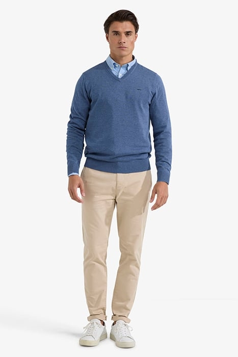 V-NECK SWEATER VINTAGE BLUE 2