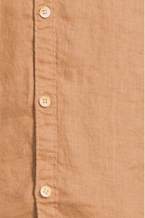 LINEN SHIRT WITH SLEEVE ROLL-UP CAMEL 5