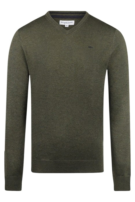 V-NECK SWEATER OLIVE 4