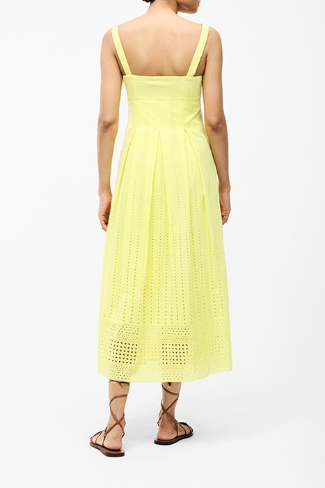 BRODERIE STRAP DRESS M SS25 SZ18 LEMON GELATO 2