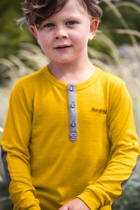 MYSKE WOOL KIDS SHIRT LIGHT GOLDEN YELLOW 2