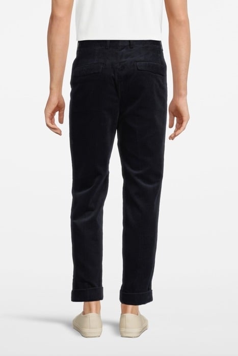 BLAKE - PLEATED CORDUROY PANT WITH FIXED TURN-UP NIGHT 2
