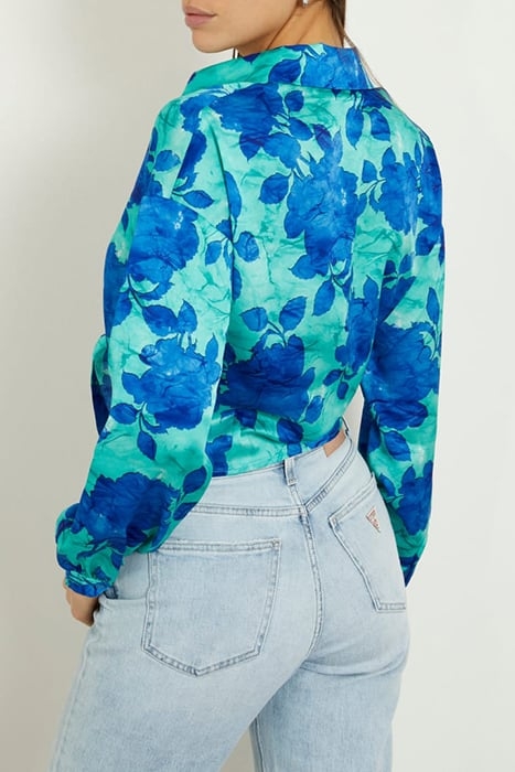 LS BOWED JUN SHIRT RESORT ROSE PRINT 2