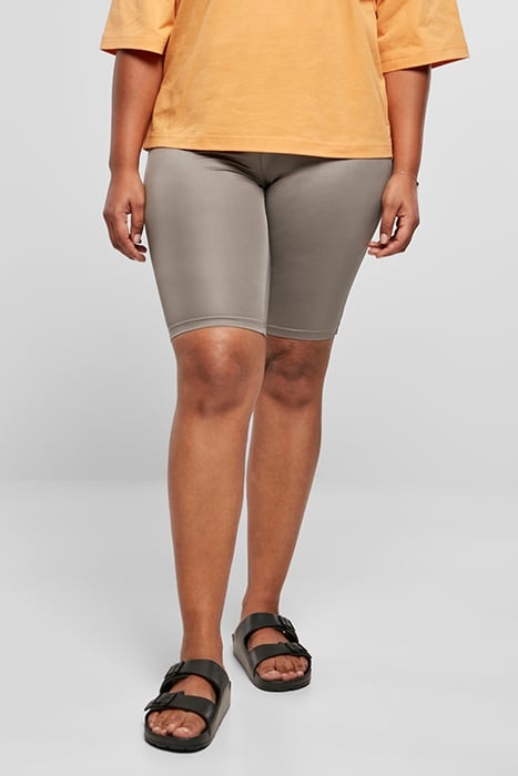 LADIES SYNTHETIC LEATHER CYCLE SHORTS ASPHALT 1