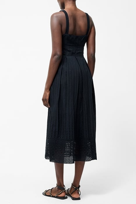BRODERIE STRAP DRESS M SS25 SZ18 BLACK 3