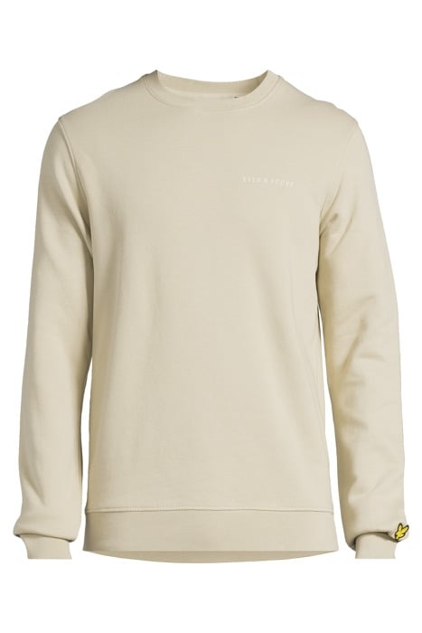 EMBROIDERED CREW NECK SWEATSHIRT DRIED SAGE/ COVE 3