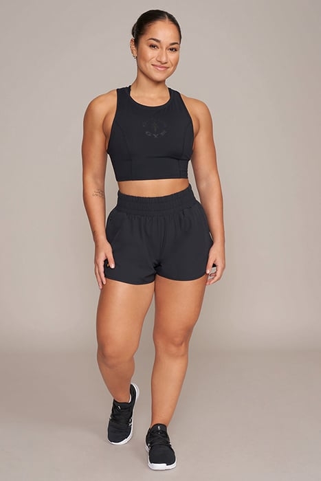 LAURA - WOMEN'S CROPPED SLEEVELESS TOP BLACK 3