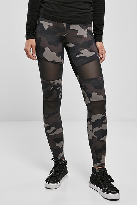 LADIES CAMO TECH MESH LEGGINGS DARKCAMO/BLK 1