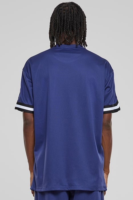 OVERSIZED STRIPES MESH TEE DARKBLUE 2