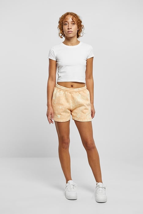 LADIES TOWEL WASHED SWEAT SHORTS PALEORANGE 3