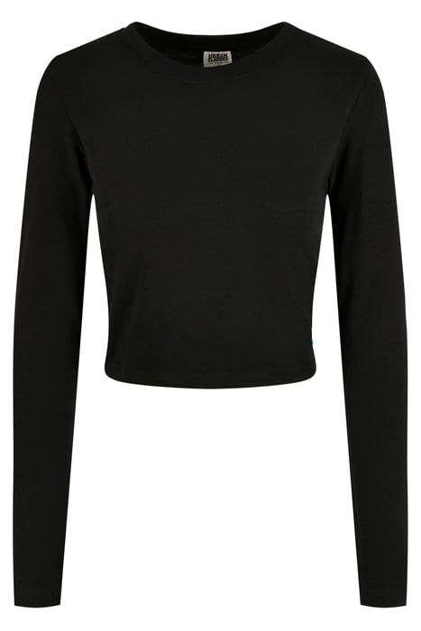 LADIES ORGANIC CROPPED LONGSLEEVE BLACK 3