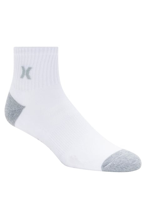 6PK MENS 1/2 TERRY QTR CREW WHITE/BLUE 2