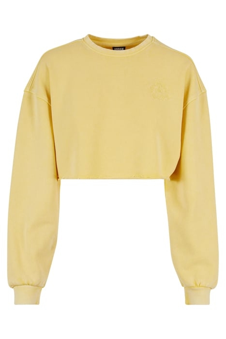 LADIES CROPPED FLOWER EMBROIDERY TERRY CREWNECK VINTAGESUN 4