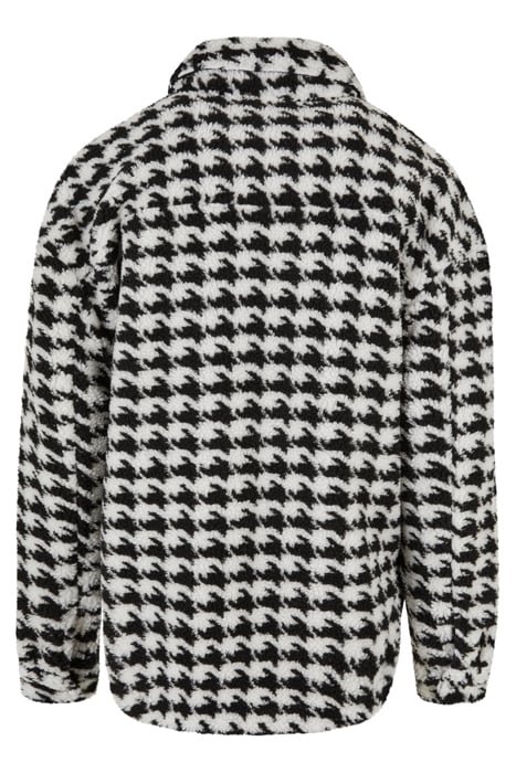 LADIES AOP SHERPA OVERSHIRT BLACKHOUNDSTOOTH 5