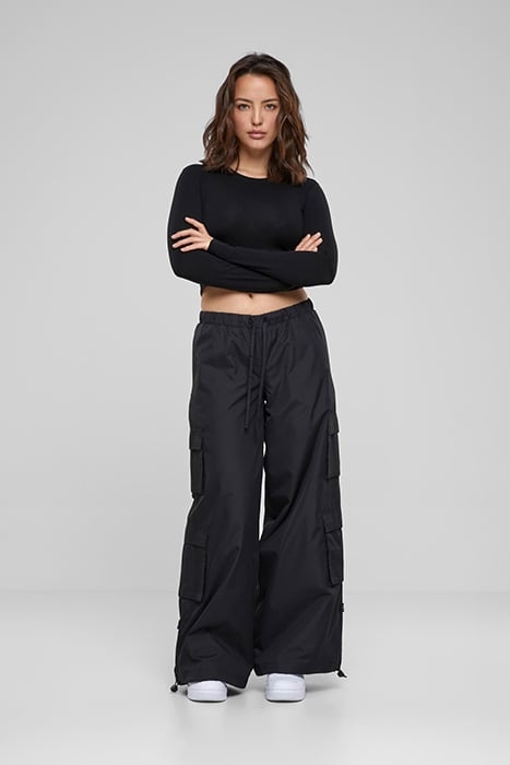 LADIES RIPSTOP DOUBLE CARGO PANTS BLACK 3