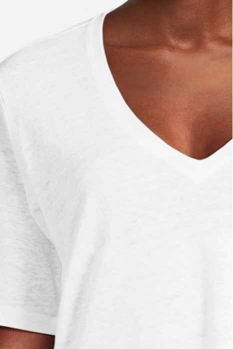 KEELIA V-NECK TEE WHITE 4