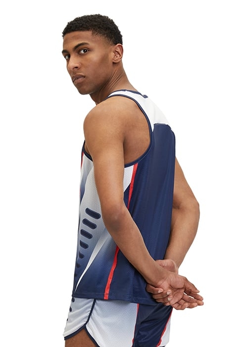 RIEZ RUNNING TANK BLACK IRIS-BRIGHT WHITE 2