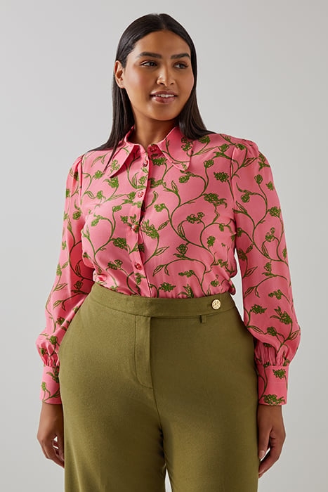 SONYA CREPE BUTTON-DOWN SHIRT PALE MINT 1