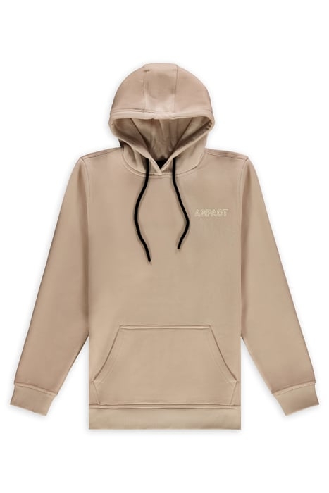 UNISEX OUTLINE HOODIE TAUPE 1