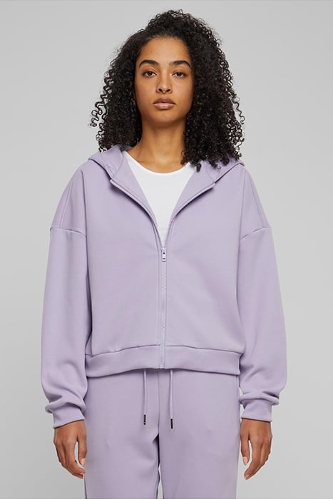 LADIES COZY SHORT ZIP HOODY DUSTYLILAC 1