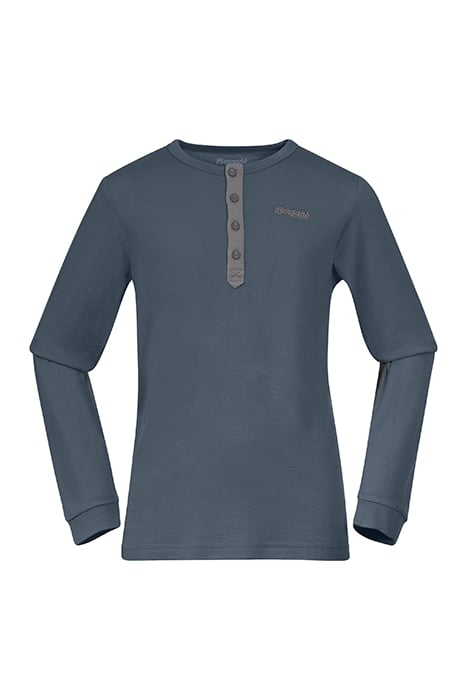 MYSKE WOOL YOUTH SHIRT ORION BLUE 1