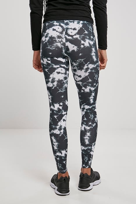 LADIES TIE DYE LEGGINGS BLACK/WHITE 2