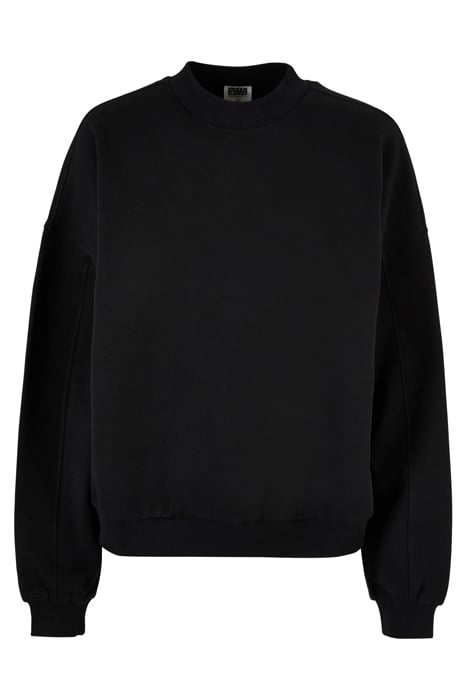 LADIES OVERSIZED ORGANIC CREWNECK BLACK 5