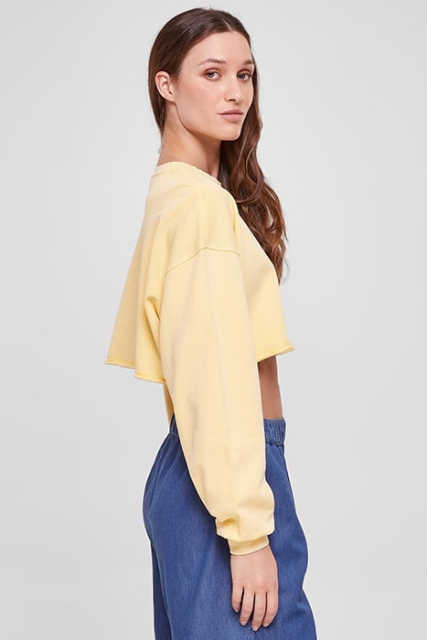 LADIES CROPPED FLOWER EMBROIDERY TERRY CREWNECK VINTAGESUN 7