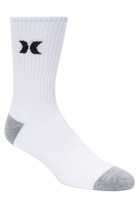 6PK MENS 1/2 TERRY CREW WHITE/MULTI 2