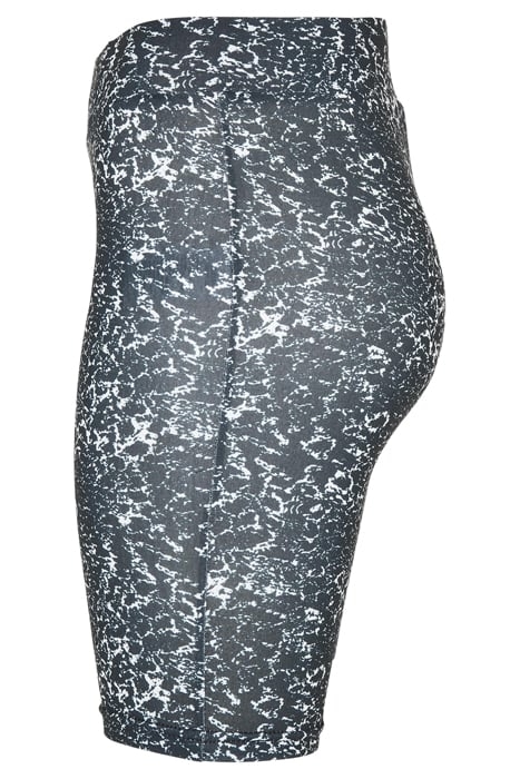 LADIES AOP CYCLE SHORTS BLACK/WHITE 6