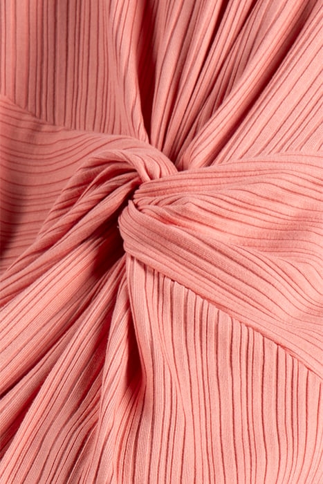 OLGA FRILL DRESS PEACH CORAL 3