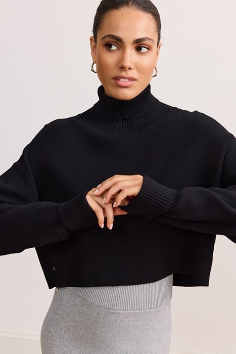 OLLY CROPPED SWEATER BLACK 2
