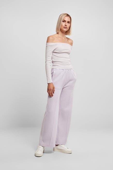 LADIES OFF SHOULDER RIB LONGSLEEVE SOFTLILAC 3