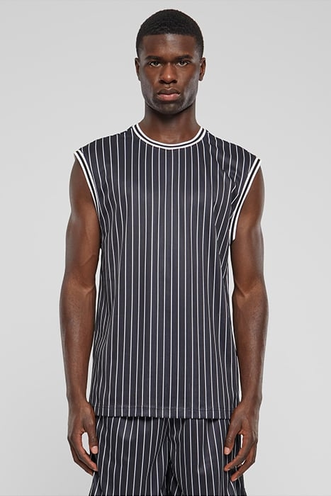 STRIPED MESH TANKTOP BLACK/WHITE 1