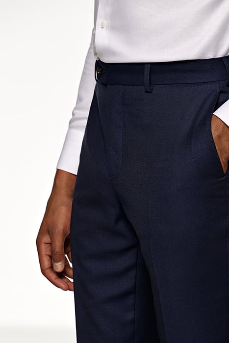 BLUE BIRD'S EYE SLIM LEG STRAIGHT TROUSERS 3