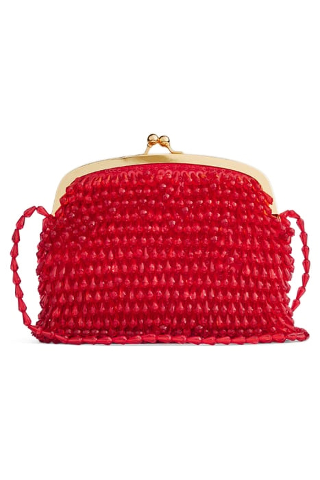 VALETTA CLASP SHOULDER BAG RED 1