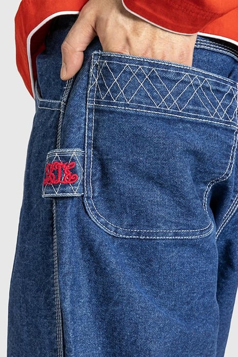 BODE – EMBROIDERED DENIM KNOLLY BROOK TROUSER INDIGO 4