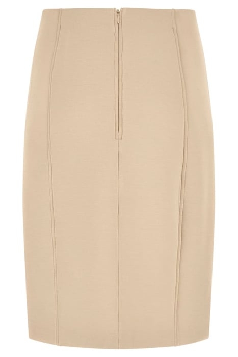 IDA MIDI SCUBA SKIRT FOAMY TAUPE 5