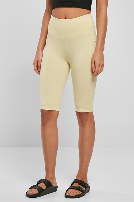 LADIES ORGANIC STRETCH JERSEY CYCLE SHORTS SOFTYELLOW 1