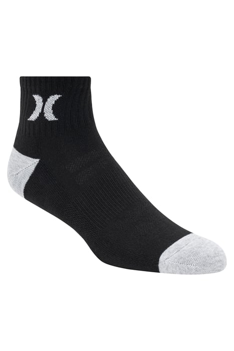 6PK MENS 1/2 TERRY QTR CREW WHITE/MULTI 4