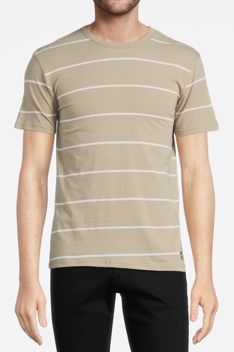 STRIPED 3 PACK T-SHIRT SAGE UNIFORM STRIPE/ WHITE/ JET BLACK 1