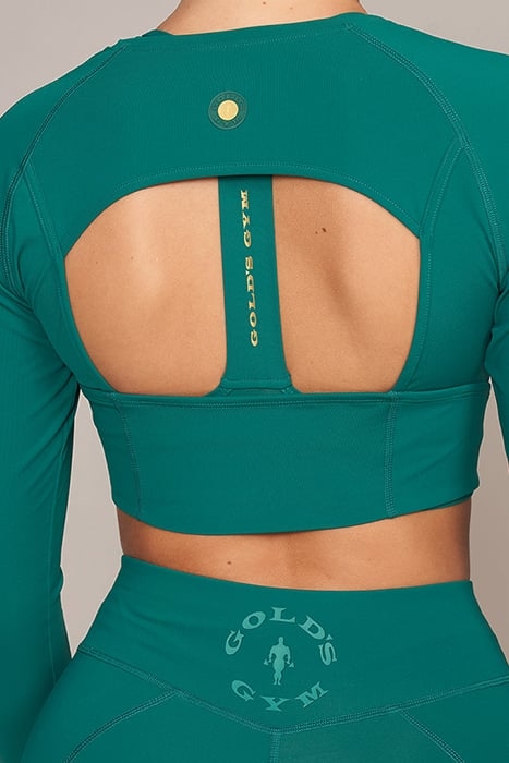 HELEN - WOMEN'S CROPPED LONGSLEEVE TOP GREEN 5
