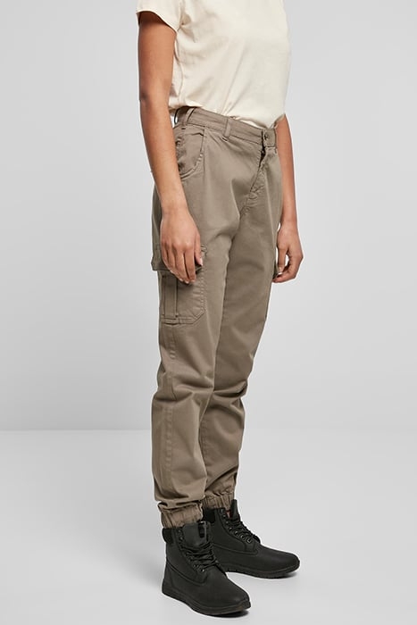 LADIES HIGH WAIST CARGO PANTS SOFTTAUPE 7