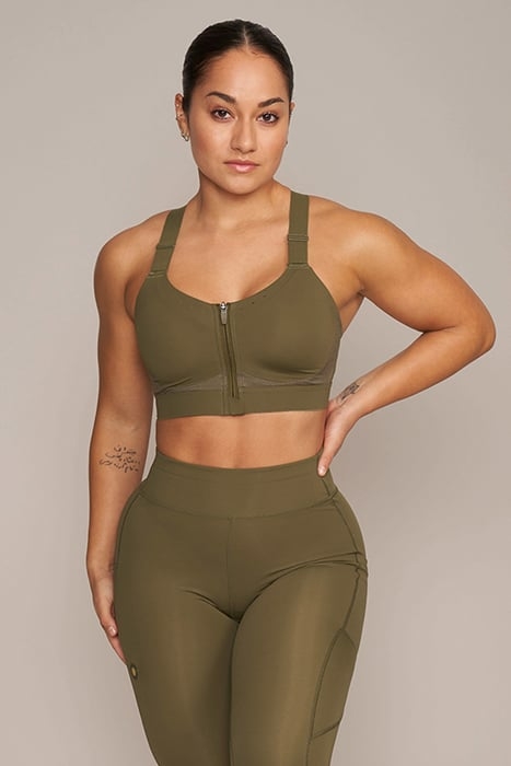 GEENA - WOMEN'S HIGH SUPPORT BRA OLIVE 1