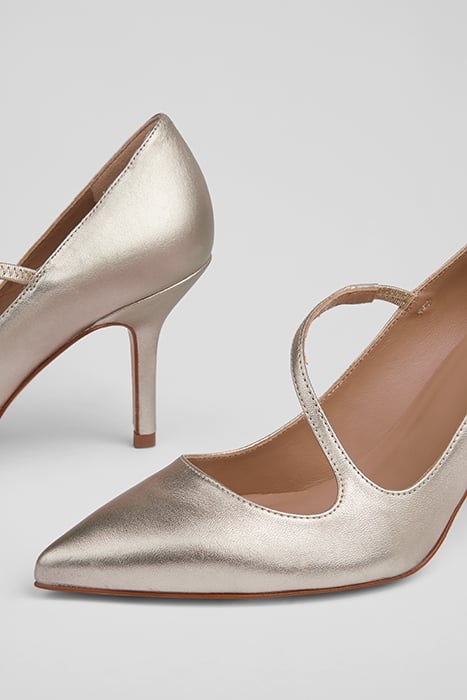 SIMONE AYSMMETRIC PUMP METALLIC PINK 4