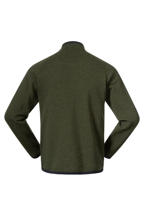KAMPHAUG KNITTED HALF ZIP DARK OLIVE GREEN/LIGHT OLIVE GREEN 2