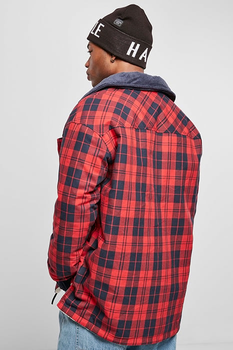 SOUTHPOLE CHECK FLANNEL SHERPA JACKET RED 2